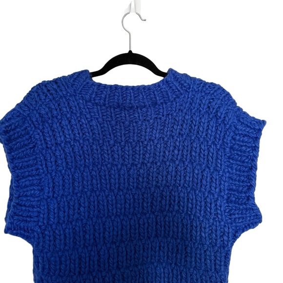Anthropologie English Factory Chunky Knit Oversized Sweater Vest - Picture 9 of 11